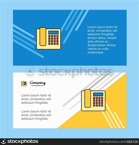 Telephone abstract corporate business banner template, horizontal advertising business banner.
