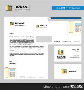 Telephone Business Letterhead, Envelope and visiting Card Design vector template