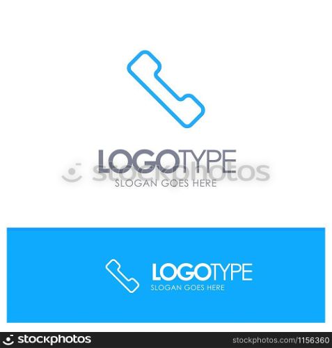 Telephone, Call, Mobile Blue outLine Logo with place for tagline