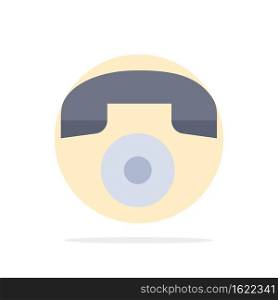 Telephone, Call, Phone Abstract Circle Background Flat color Icon