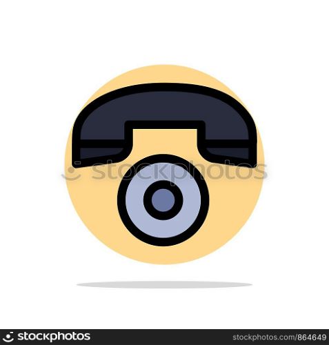 Telephone, Call, Phone Abstract Circle Background Flat color Icon