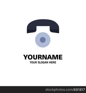 Telephone, Call, Phone Business Logo Template. Flat Color