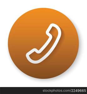 telephone circle 3d icon