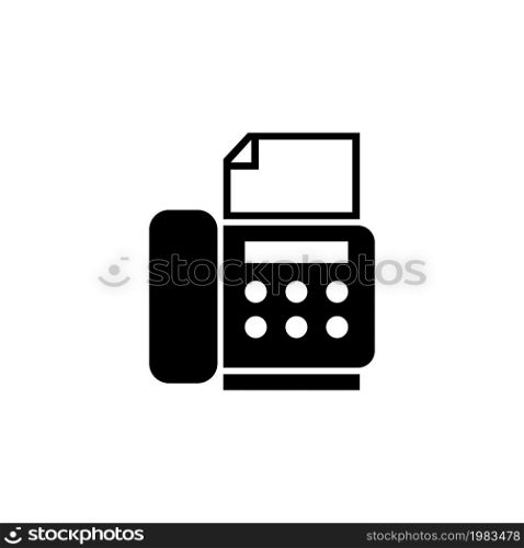 Telephone Fax Office Machine, Telefax. Flat Vector Icon illustration. Simple black symbol on white background. Telephone Fax Office Machine, Telefax sign design template for web and mobile UI element. Telephone Fax Office Machine, Telefax. Flat Vector Icon illustration. Simple black symbol on white background. Telephone Fax Office Machine, Telefax sign design template for web and mobile UI element.