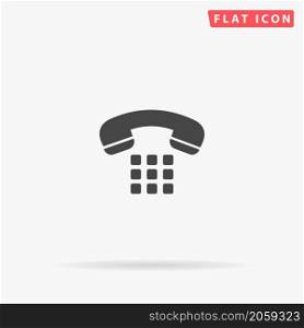 Telephone flat vector icon. Hand drawn style design illustrations.. Telephone flat vector icon