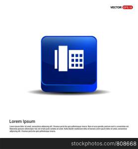 Telephone Icon - 3d Blue Button.