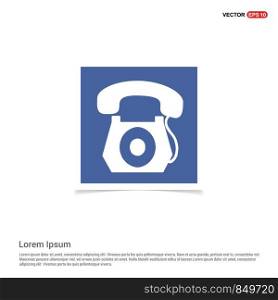 Telephone Icon - Blue photo Frame