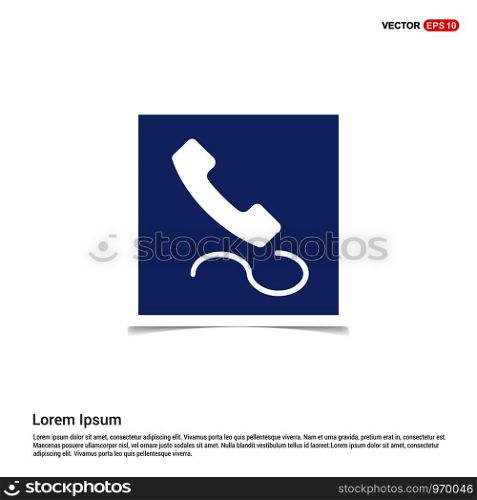Telephone icon - Blue photo Frame