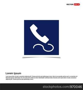 Telephone icon - Blue photo Frame