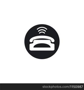 Telephone icon customer service call logo vector flat design