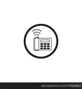 Telephone icon customer service call logo vector flat design