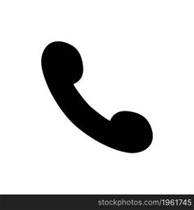 Telephone icon in solid style
