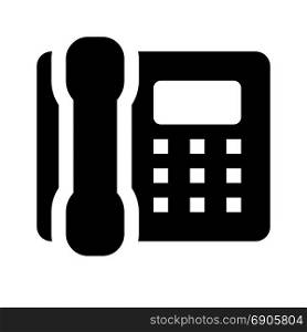 telephone, icon on isolated background