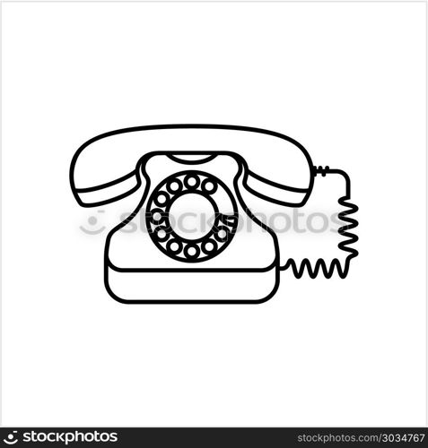 Telephone Icon, Phone Vector Art Illustration. Telephone Icon, Phone