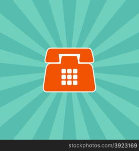 telephone icon theme vector graphic art illustration. telephone icon