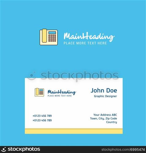 Telephone logo Design with business card template. Elegant corporate identity. - Vector
