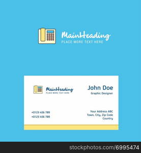 Telephone logo Design with business card template. Elegant corporate identity. - Vector