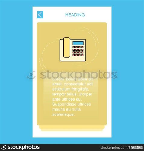Telephone mobile vertical banner design design. Vector