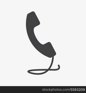 Telephone on white background