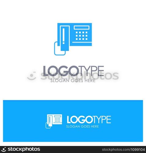 Telephone, Phone, Cell, Hardware Blue Logo vector