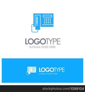 Telephone, Phone, Cell, Hardware Blue Logo vector