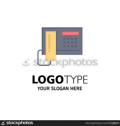 Telephone, Phone, Cell, Hardware Business Logo Template. Flat Color