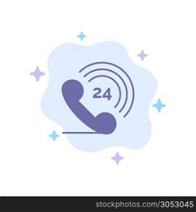 Telephone, Phone, Ringing, 24 Blue Icon on Abstract Cloud Background