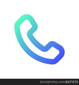 Telephone pixel perfect gradient linear ui icon. Contact management. Make phone calls. Cellphone service. Line color user interface symbol. Modern style pictogram. Vector isolated outline illustration. Telephone pixel perfect gradient linear ui icon