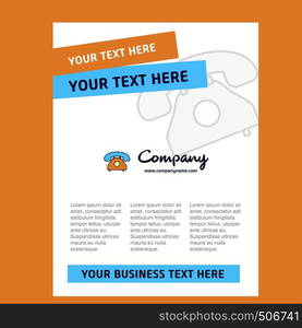 Telephone Title Page Design for Company profile ,annual report, presentations, leaflet, Brochure Vector Background