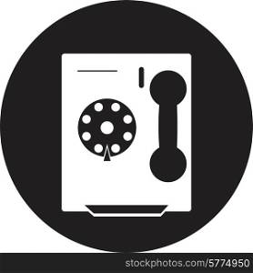 Telephone vector icon isolated