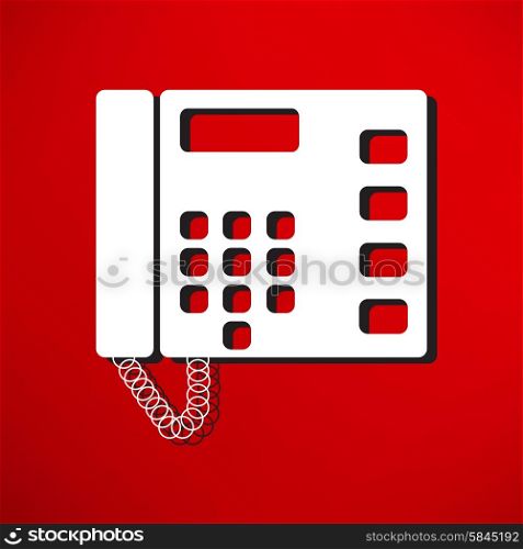 Telephone vector icon isolated