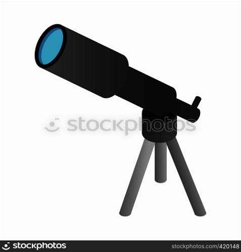 Telescope 3d isometric icon isolated on a white background. Telescope 3d isometric icon