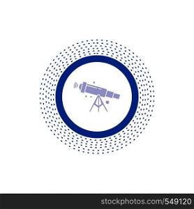 telescope, astronomy, space, view, zoom Glyph Icon. Vector isolated illustration. Vector EPS10 Abstract Template background