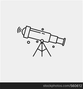 telescope, astronomy, space, view, zoom Line Icon. Vector isolated illustration. Vector EPS10 Abstract Template background