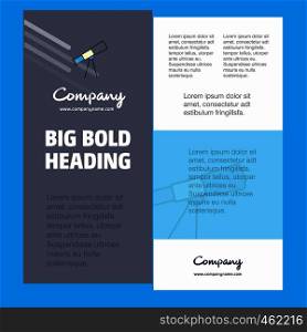 Telescope Business Company Poster Template. with place for text and images. vector background