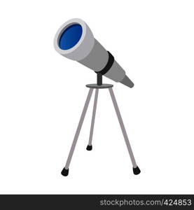 Telescope cartoon icon on a white background. Telescope cartoon icon