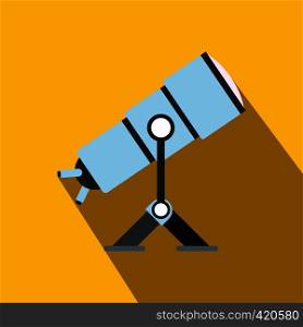 Telescope flat icon with shadow for web and mobile devices. Telescope flat icon with shadow