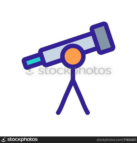 telescope for star icon vector. A thin line sign. Isolated contour symbol illustration. telescope for star icon vector. Isolated contour symbol illustration