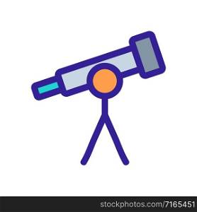 telescope for star icon vector. A thin line sign. Isolated contour symbol illustration. telescope for star icon vector. Isolated contour symbol illustration
