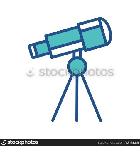 telescope icon design, flat style icon collection
