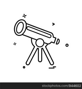 Telescope icon design vector