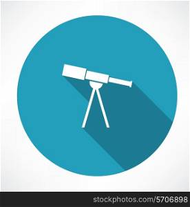 Telescope icon. Flat modern style vector illustration