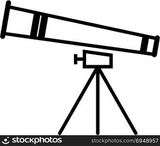 Telescope Icon, Telescope Vector Art Illustration