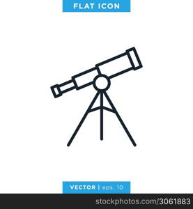 Telescope Icon Vector Design Template