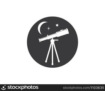telescope icon vector illustration design template