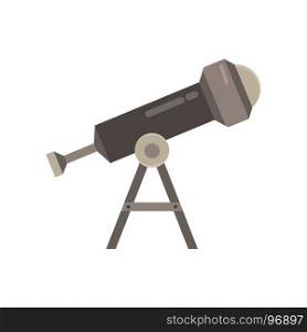 Telescope icon vector isolated illustration astronomy discovery flat device optical observation