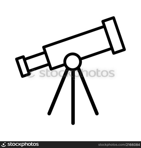 Telescope icon vector sign and symbol on trendy design