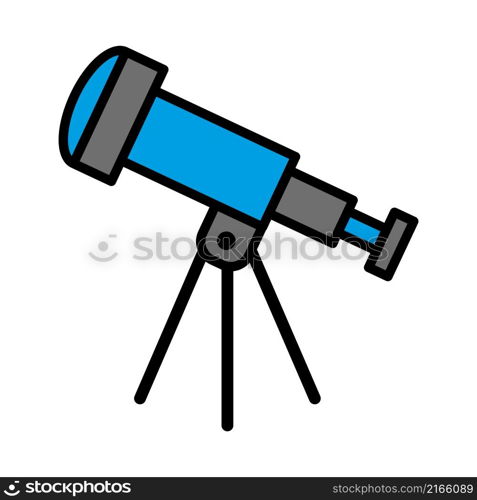 Telescope icon vector sign and symbol on trendy design