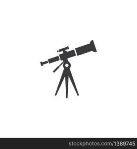 Telescope logo icon vector flat design template