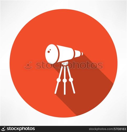 Telescope vector icon. Flat modern style vector illustration